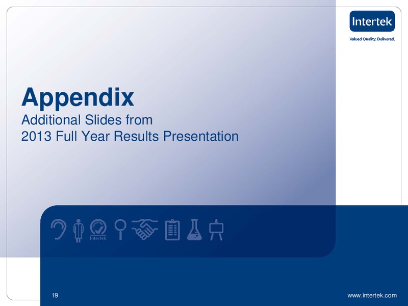 INVESTOR PRESENTATION – Intertek – slide 18