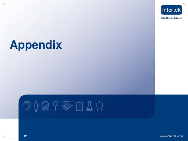 INVESTOR PRESENTATION – Intertek – slide 11