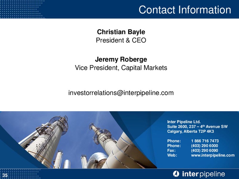 INVESTOR PRESENTATION – Inter Pipeline Ltd. – slide 36