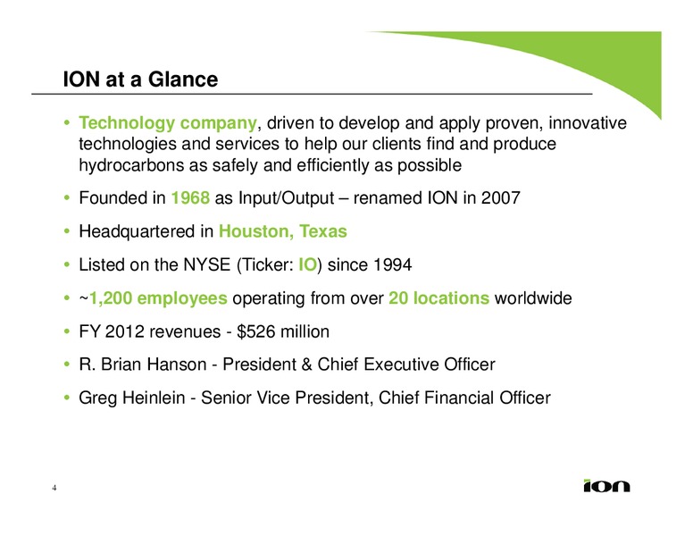SIDOTI & COMPANY 17TH ANNUAL NEW YORK CONFERENCE – Ion Geophysical Corp – slide 3