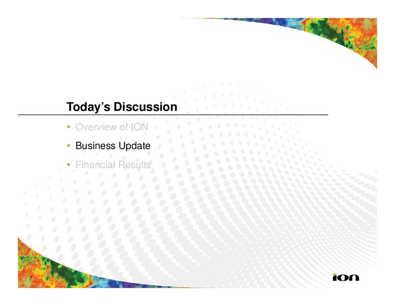 SIDOTI & COMPANY 17TH ANNUAL NEW YORK CONFERENCE – Ion Geophysical Corp – slide 6