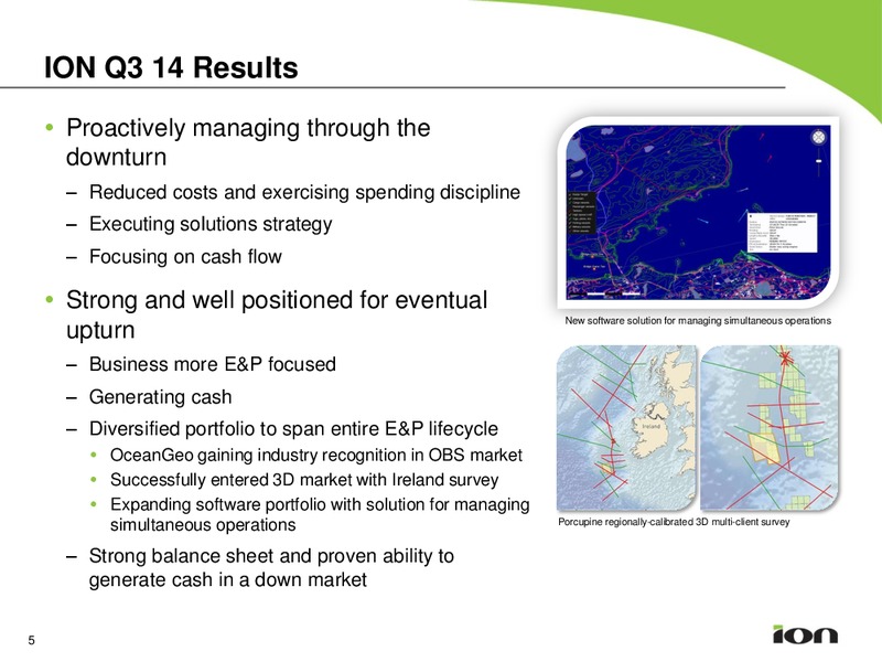 Q3 2014 EARNINGS CALL – Ion Geophysical Corp – slide 4
