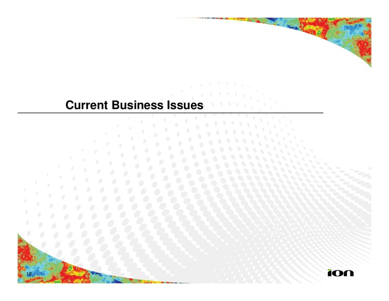 BANK OF AMERICA MERRILL LYNCH 2011 GLOBAL ENERGY CONFERENCE – Ion Geophysical Corp – slide 18