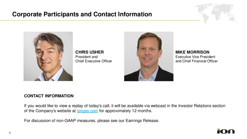 Q3 2020 Earnings Presentation – ION Geophysical Corporation – slide 2