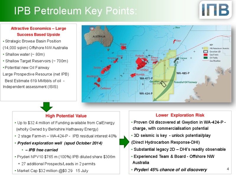 NOOSA MINING AND EXPLORATION CONFERENCE – IPB Petroleum – slide 4