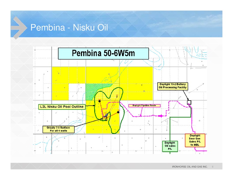 Production and Potential at Pembina – Ironhorse Oil & Gas Inc. – slide 6