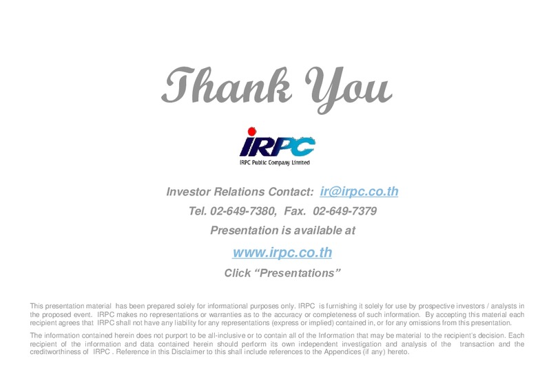 MAY 2015 CORPORATE PRESENTATION – Irpc – slide 31
