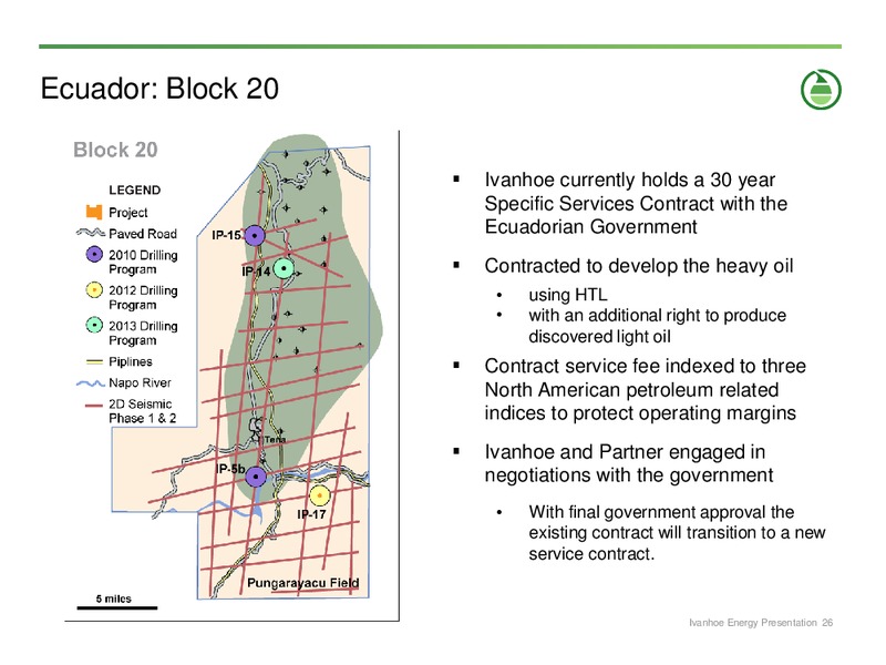 CORPORATE PRESENTATION – Ivanhoe Energy, Inc. – slide 25