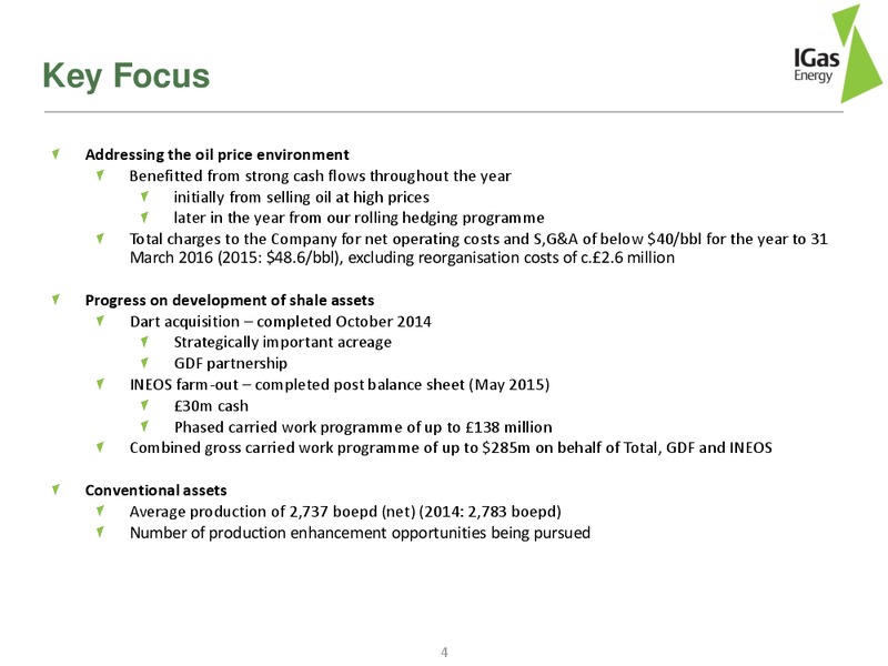 MARCH 2015 INVESTOR PRESENTATION – Igas Energy Plc – slide 2
