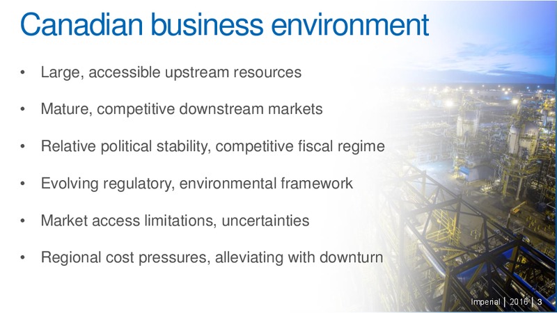 Peters & Co Limited Energy Conference – Imperial Oil Limited – slide 2