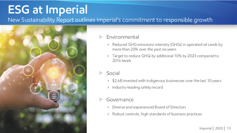 May 2020 Annual Meeting of Shareholders – Imperial Oil Limited – slide 12