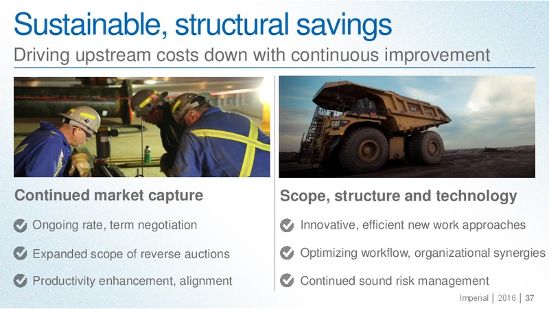 September 2016 Investor Presentation – Imperial Oil Limited – slide 36