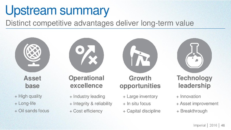September 2016 Investor Presentation – Imperial Oil Limited – slide 45