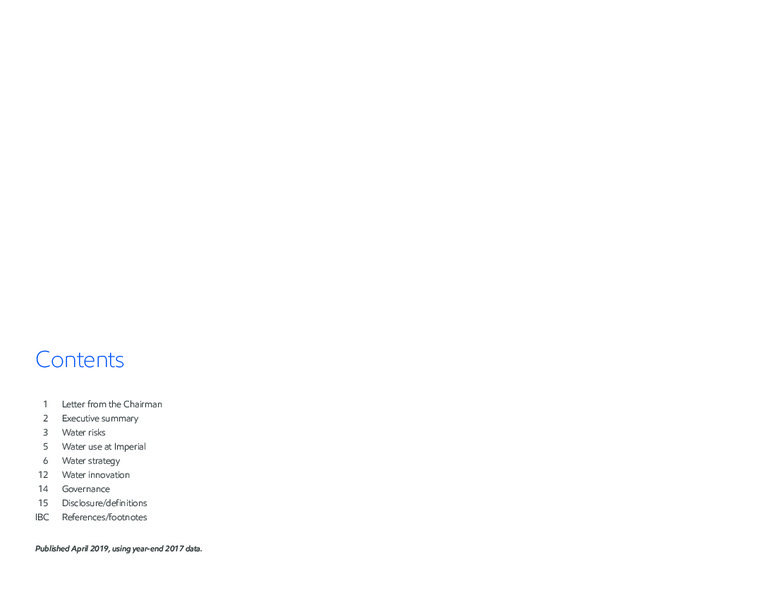 Water Management Summary – Imperial Oil Limited – slide 2