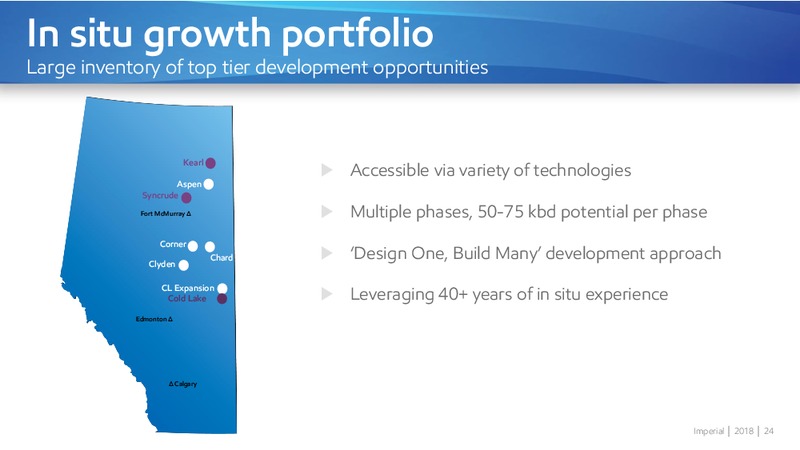 Corporate Overview Fall 2018 – Imperial Oil Limited – slide 24