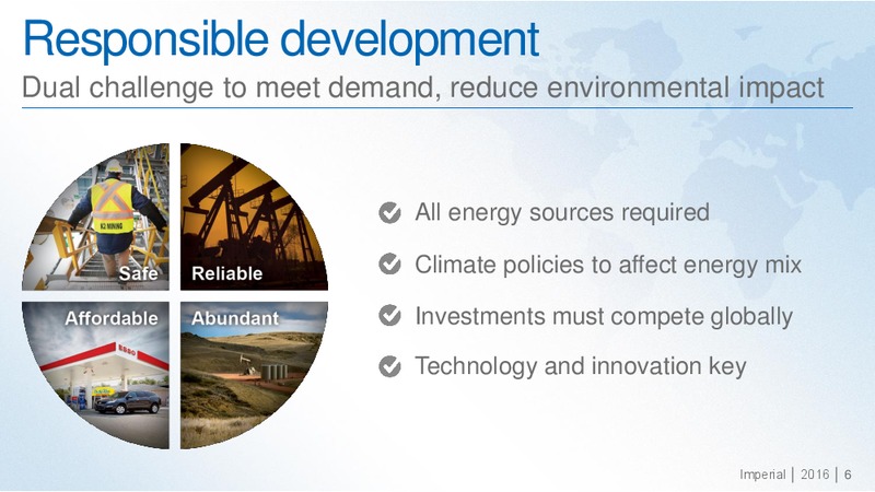 September 2016 Investor Day Presentation – Imperial Oil Limited – slide 5