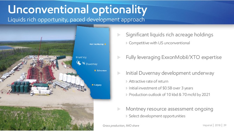 November 2018 Investor Day – Imperial Oil Limited – slide 39