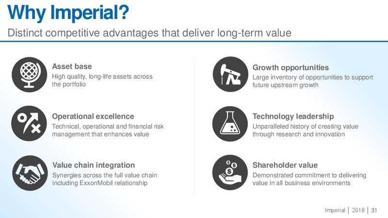 Corporate Overview Spring 2018 – Imperial Oil Limited – slide 30
