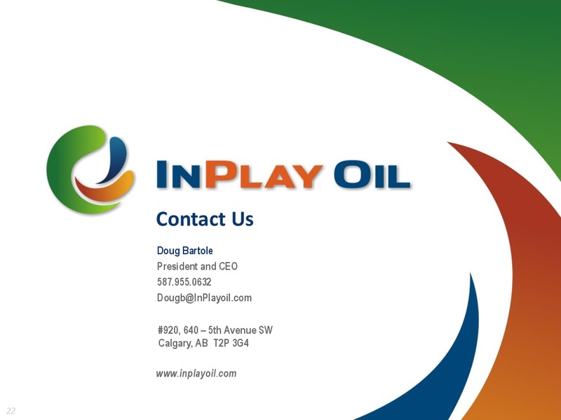 January 2019 Corporate Presentation – InPlay Oil Corp. – slide 21