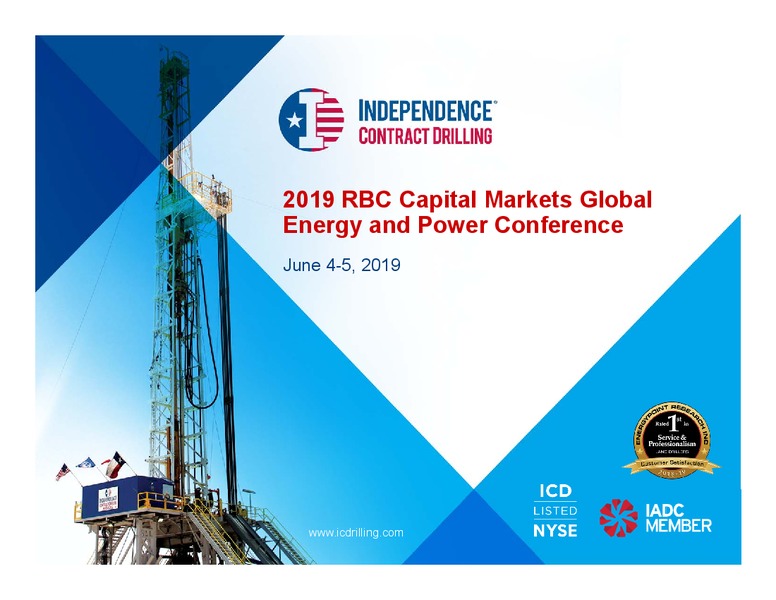 RBC Capital Markets Global Energy and Power Conference – Independence Contract Drilling, Inc. – slide 1