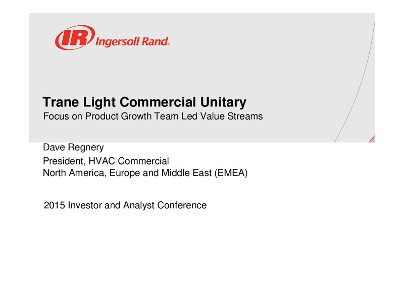 May 2015 Investor Day – Ingersoll-Rand Plc – slide 34