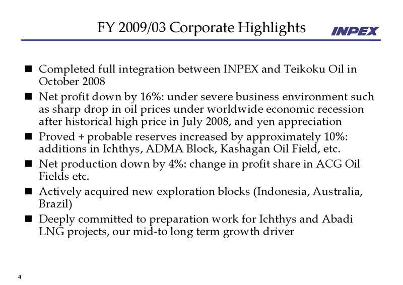 May 2009 Financial Results – Inpex Corp – slide 6