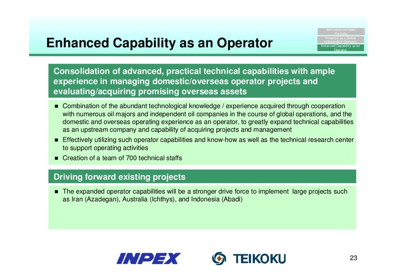 November 2005 Financial Results – Inpex Corp – slide 22
