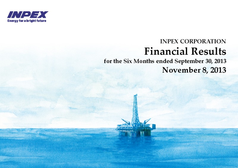 November 2013 Financial Results – Inpex Corp – slide 1