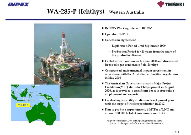 November 2006 Financial Results – Inpex Corp – slide 20