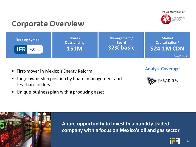 August 2018 Enercom Conference – International Frontier Resources Corp – slide 5