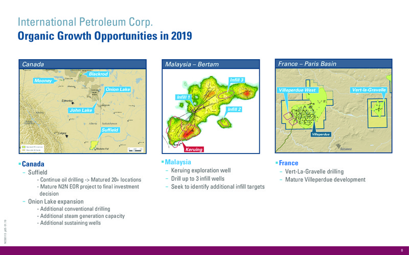 January 2019 Corporate Presentation – International Petroleum Corp. – slide 8