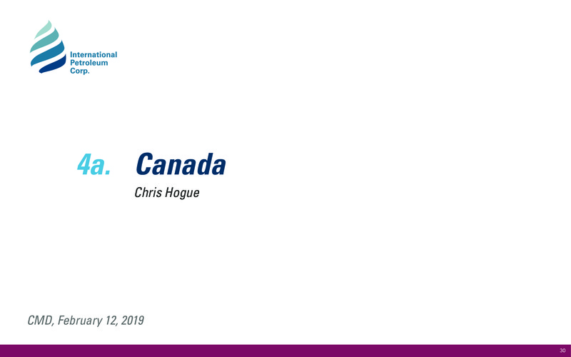 Capital Markets Day 2019 – International Petroleum Corp. – slide 30