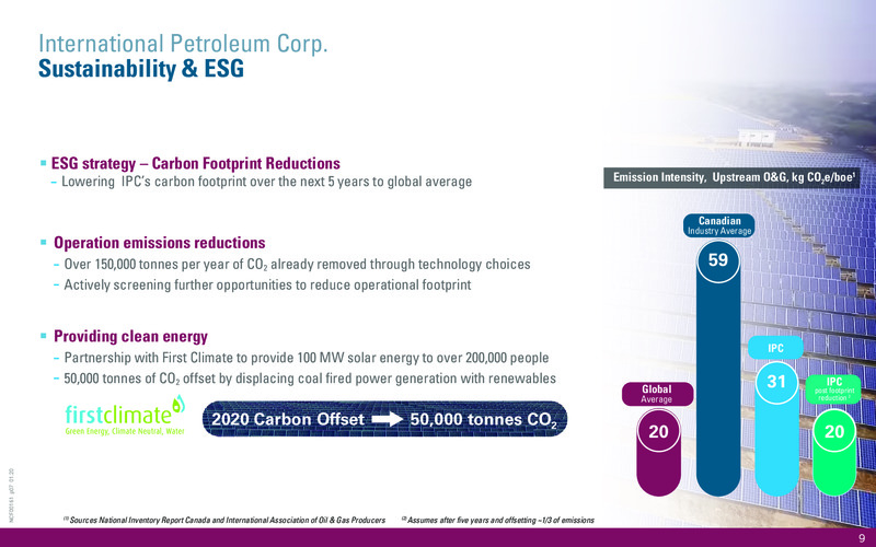 April 2020 Corporate Presentation – International Petroleum Corp. – slide 9