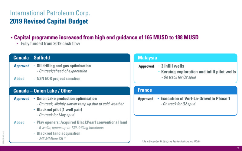 June 2019 Corporate Presentation – International Petroleum Corp. – slide 7