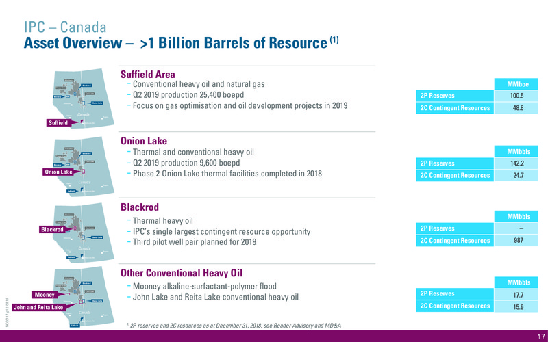 September 2019 Corporate Update – International Petroleum Corp. – slide 17