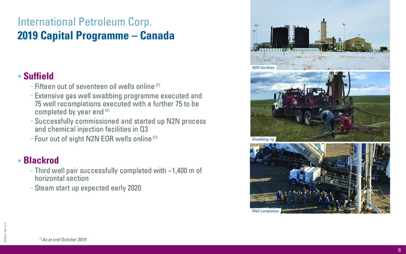 November 2019 Corporate Presentation – International Petroleum Corp. – slide 8