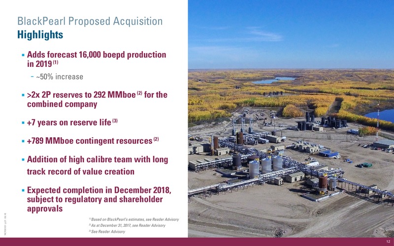 3Q 2018 Operations and Financial Update – International Petroleum Corp. – slide 12
