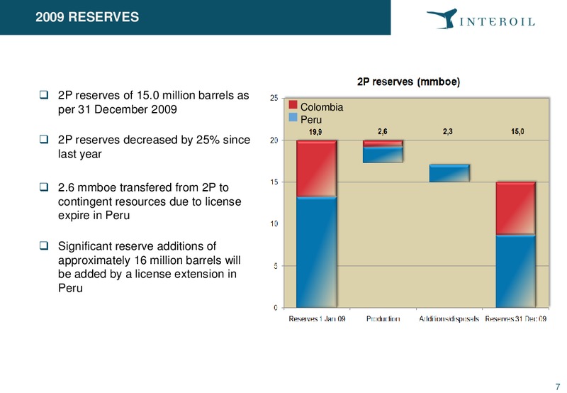 Q4 2009 EARNINGS CALL – Interoil Corporation – slide 7