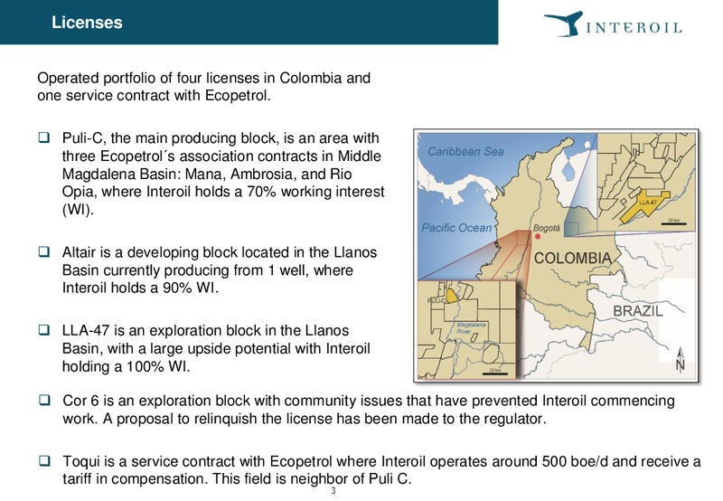 JUNE 2015 INVESTOR PRESENTATION – Interoil Exploration & Production Asa – slide 3