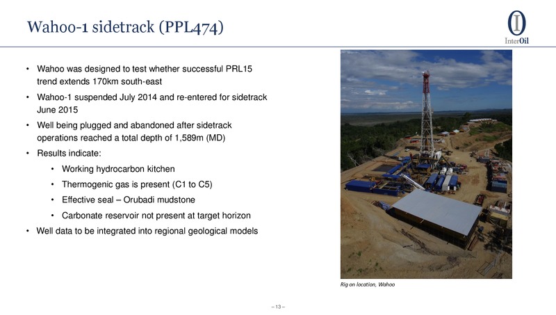 Q2 2015 Update – Interoil Corporation – slide 11