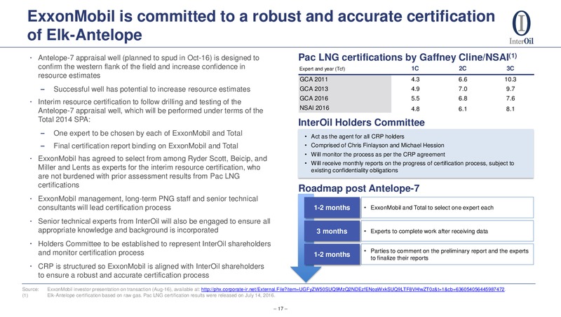 InterOil transaction with ExxonMobil – Interoil Corporation – slide 15