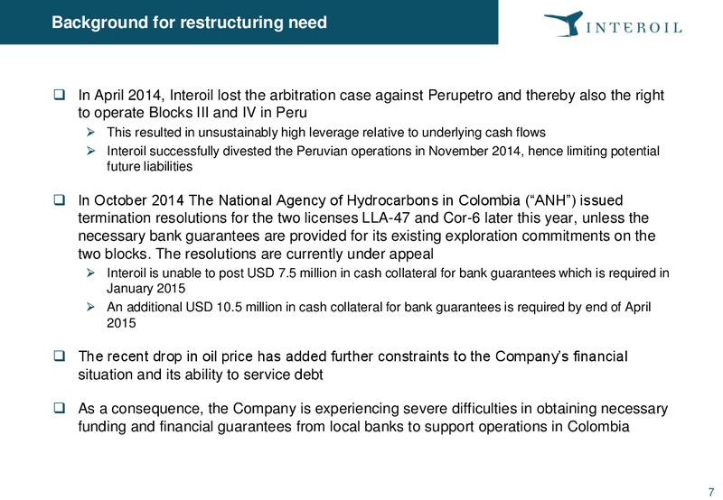 Restructuring Proposal – Interoil Corporation – slide 6