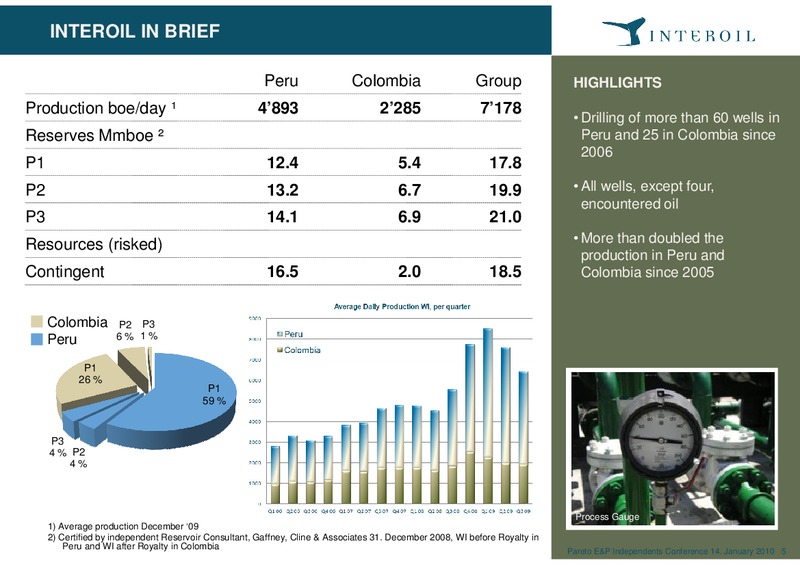 Pareto EP Independents Conference – Interoil Exploration & Production Asa – slide 4