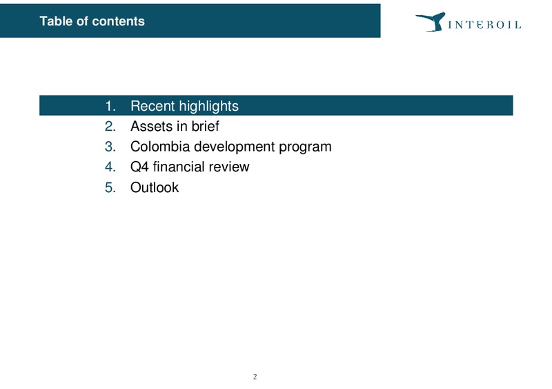Q4 2013 PRESENTATION – Interoil Exploration & Production Asa – slide 2