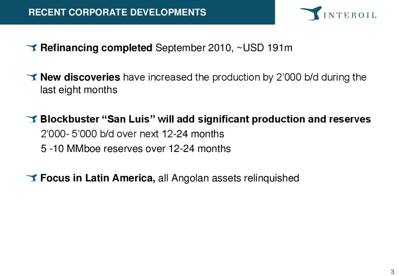 April 2011 Investor Presentation – Interoil Exploration & Production Asa – slide 2