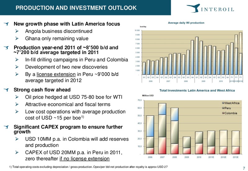 April 2011 Investor Presentation – Interoil Exploration & Production Asa – slide 6