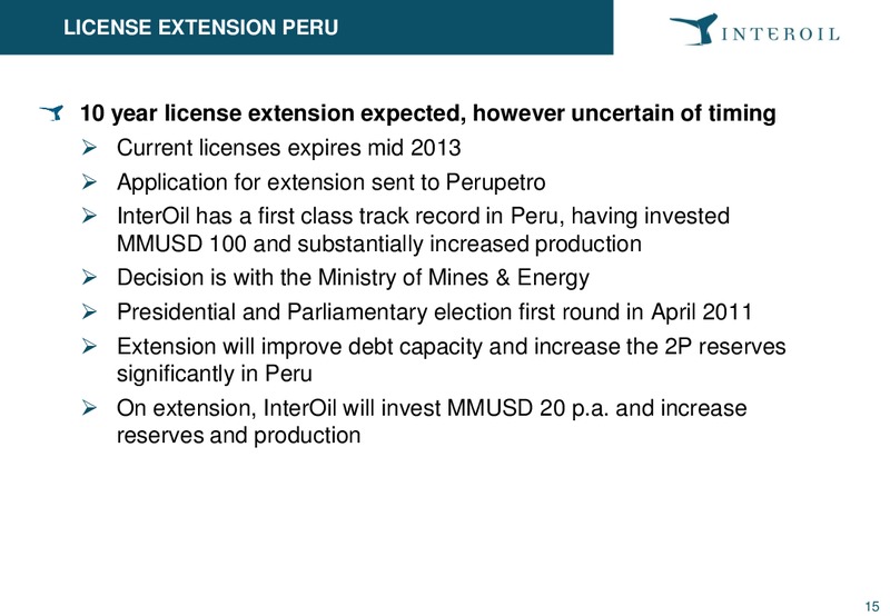 April 2011 Investor Presentation – Interoil Exploration & Production Asa – slide 14
