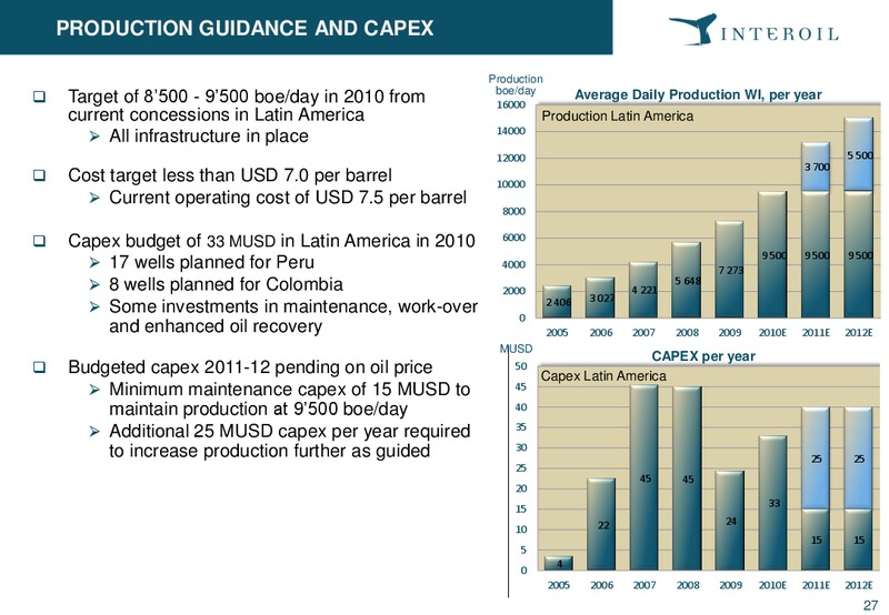 Q1 2010 EARNINGS CALL – Interoil Exploration & Production Asa – slide 27
