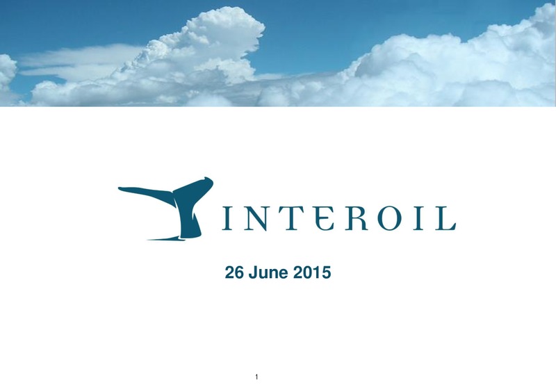 June 2015 Investor Presentation – Interoil Exploration & Production Asa – slide 1