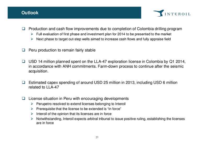Q3 2013 Earnings Call – Interoil Exploration & Production Asa – slide 21